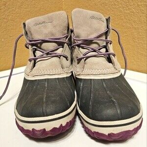 Eddie Bauer Hunt Pac '62 Rain Boot Grey and Purple Size 9.5
